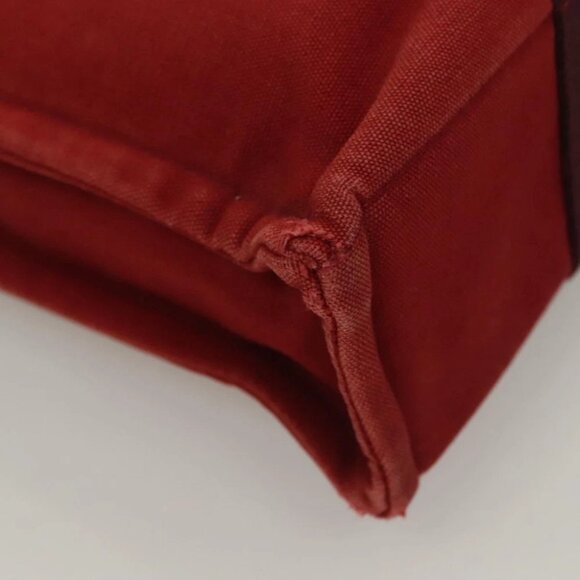 HERMES Fourre Tout PM Hand Bag Canvas Red Navy Auth bs27030 - Picture 6 of 16